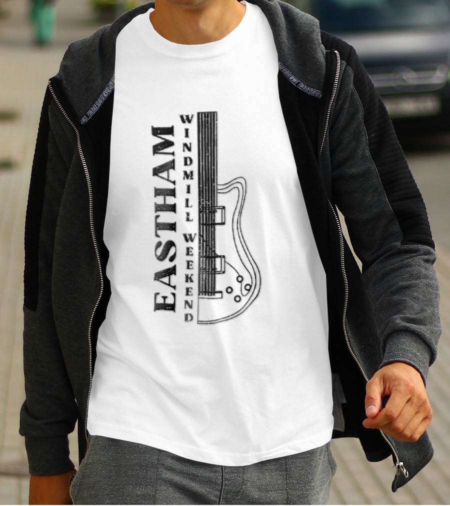 Eastham Windmill Weekend Distressed Electric Guitar Body T-Shirt