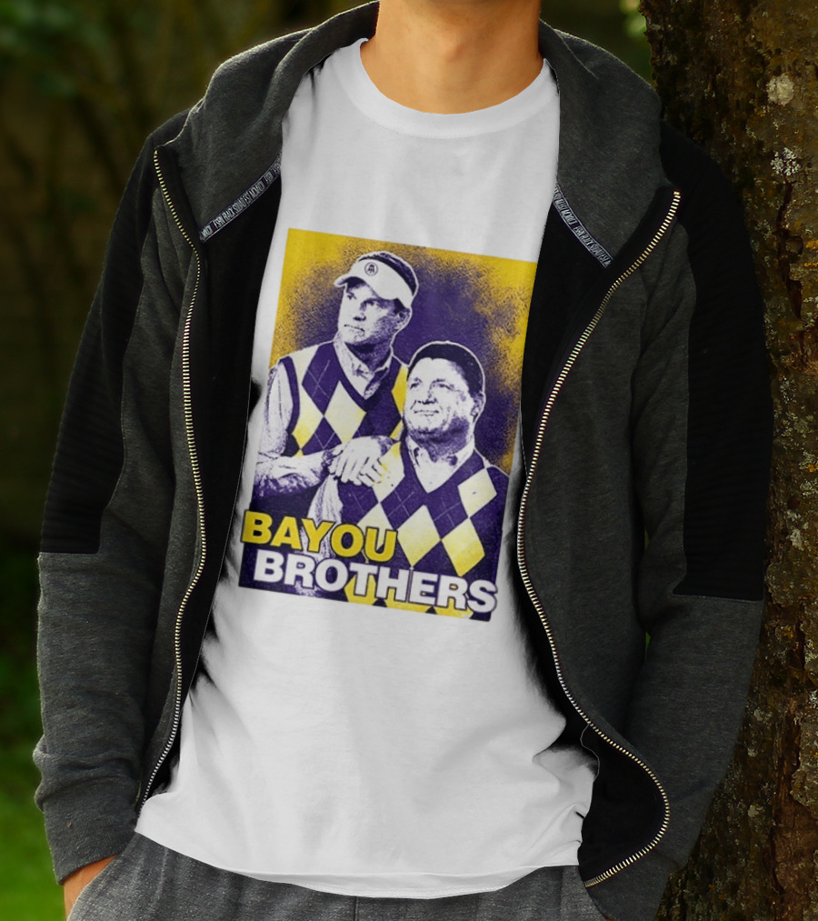 Bayou Brothers Ed Orgeron Coach O Kim Mulkey LSU Tigers T-Shirt