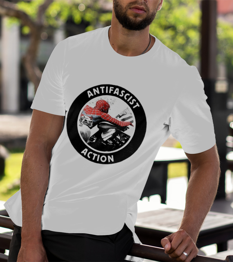 Spider Punk Hobie Brown Spider Man Antifascist Action Good Night White Pride Anti Fascist T-Shirt