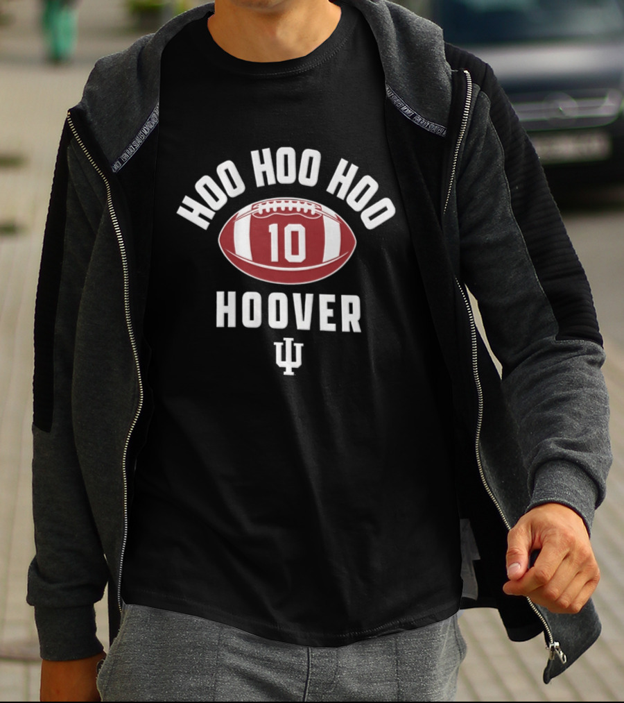 Hoo Hoo Hoo 10 Hoover Indiana Hoosiers Football T-Shirt