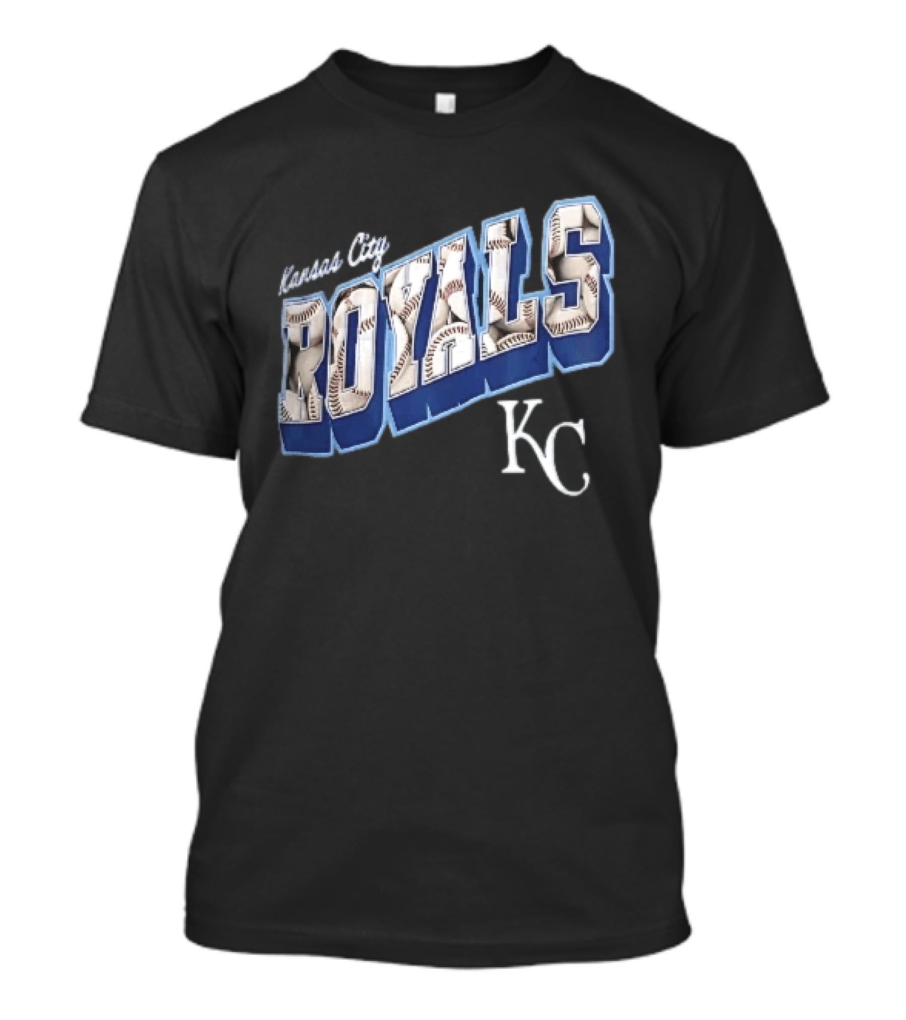 Kansas City Royals Baseball 3D Block KC T-Shirt