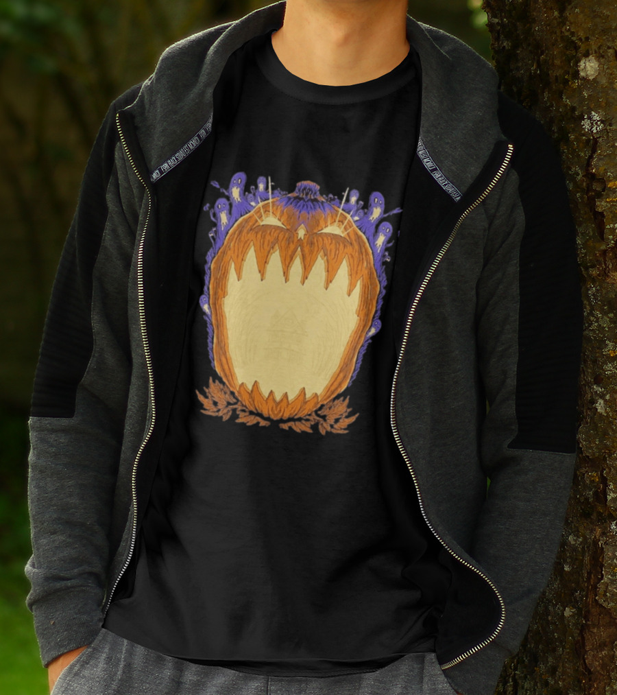 Pumpkin Ghost Haunted House Halloween Spooky Jack O' Lantern T-Shirt