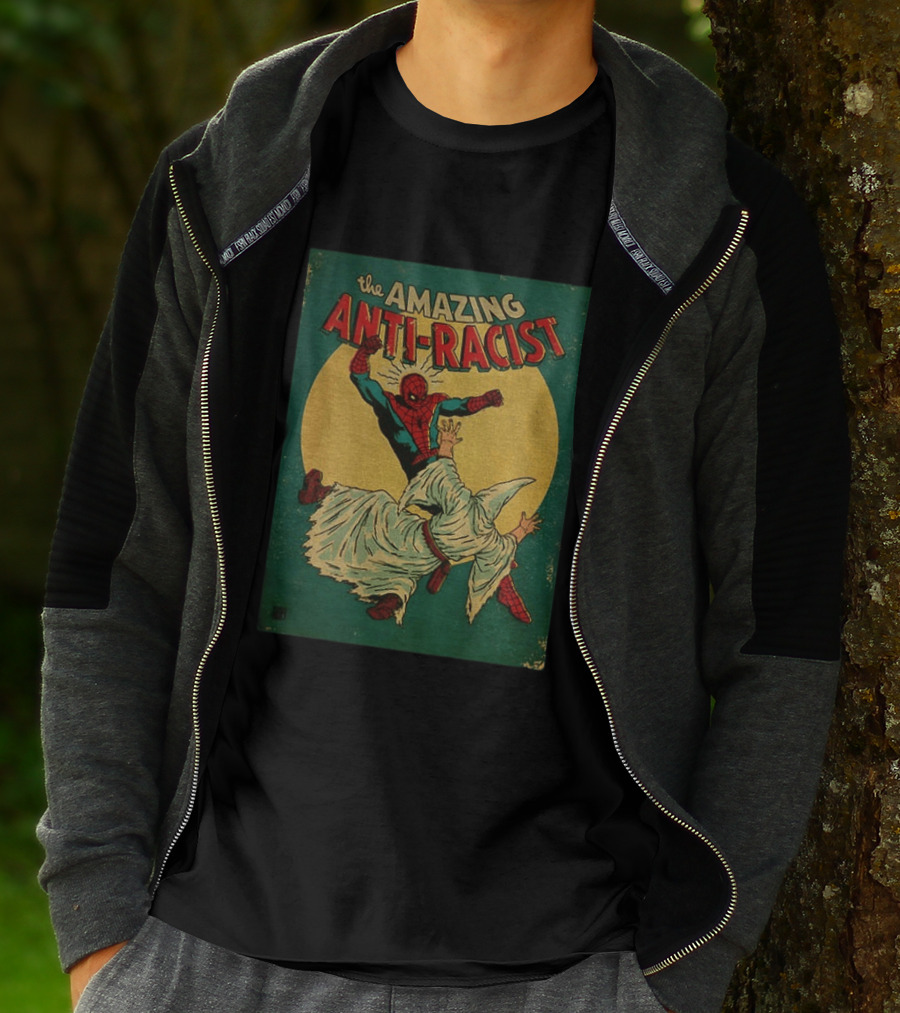 The Amazing Anti Racist Spider Man Striking T-Shirt