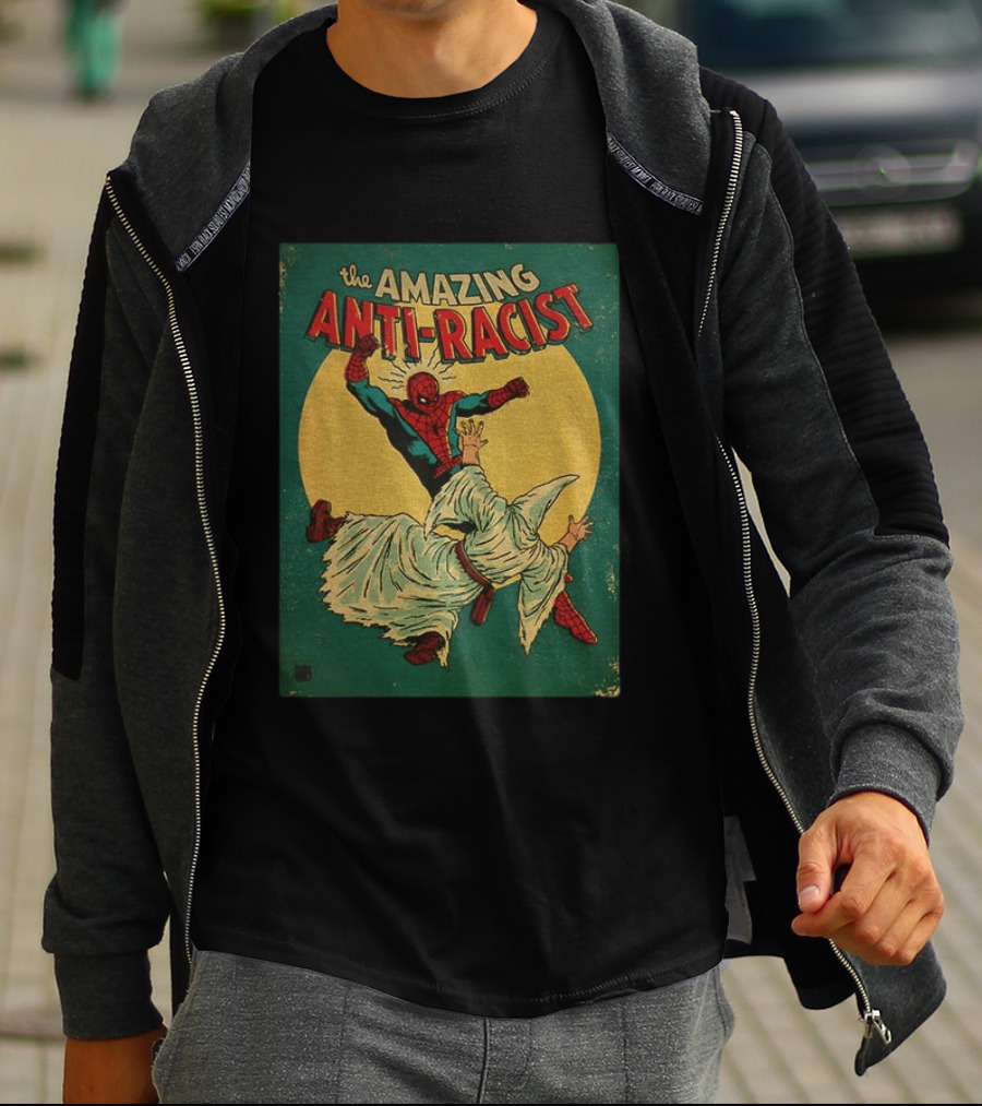The Amazing Anti Racist Spider Man Striking T-Shirt