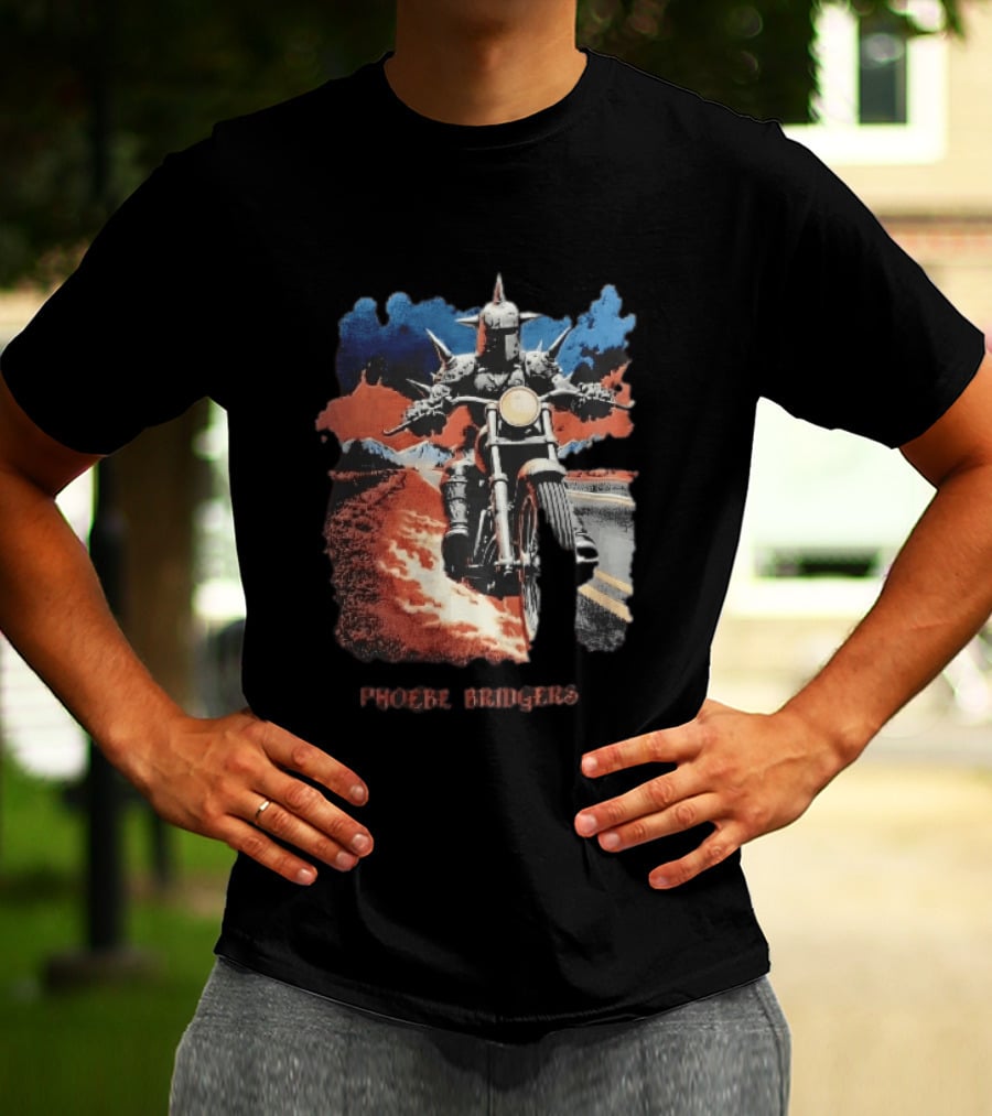 Phoebe Bridgers Spiked Knight Armor Motorcycle Road Bootleg T-Shirt
