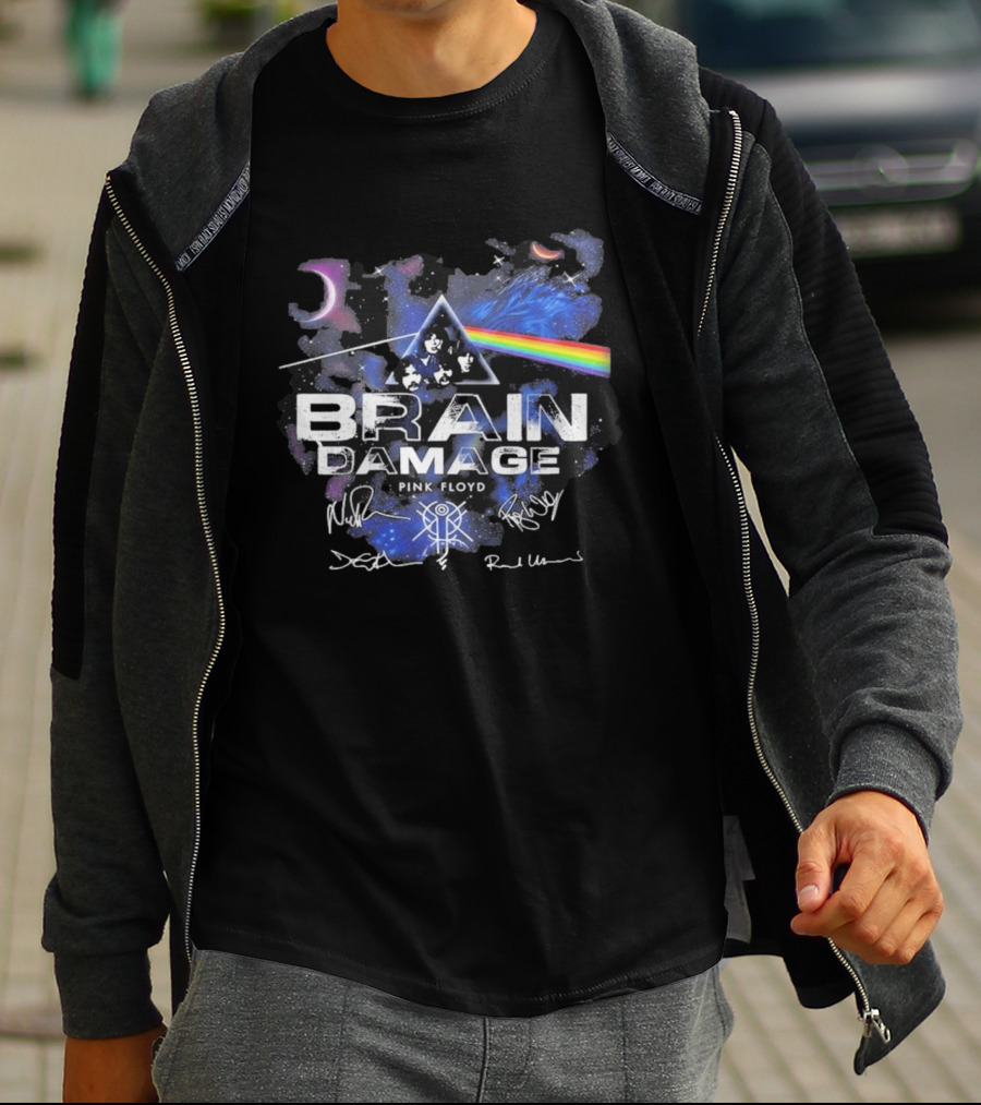 Pink Floyd Brain Damage Dark Side Of The Moon Prism Signatures T-Shirt