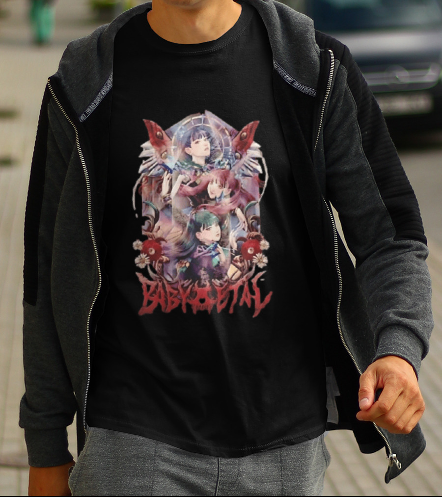 Babymetal Three Anime Female Stained Glass T-Shirt