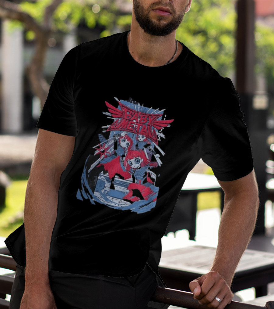 Babymetal Cartoon Redhead Gothic Female Performers Anime T-Shirt