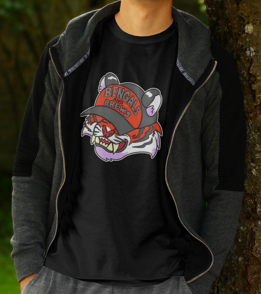 Bengals And Brews Cincinnati Tiger Fan Gear T-Shirt