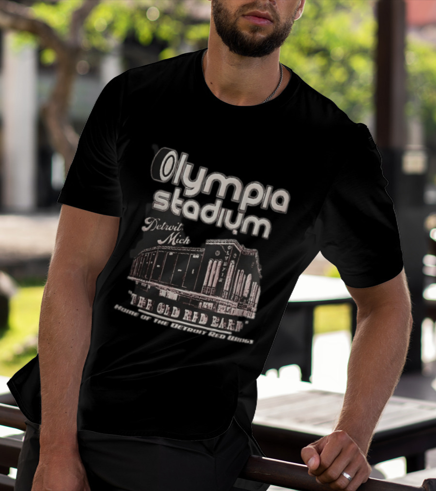 Olympia Stadium Detroit Mich The Old Red Barn Home Of The Detroit Red Wings T-Shirt
