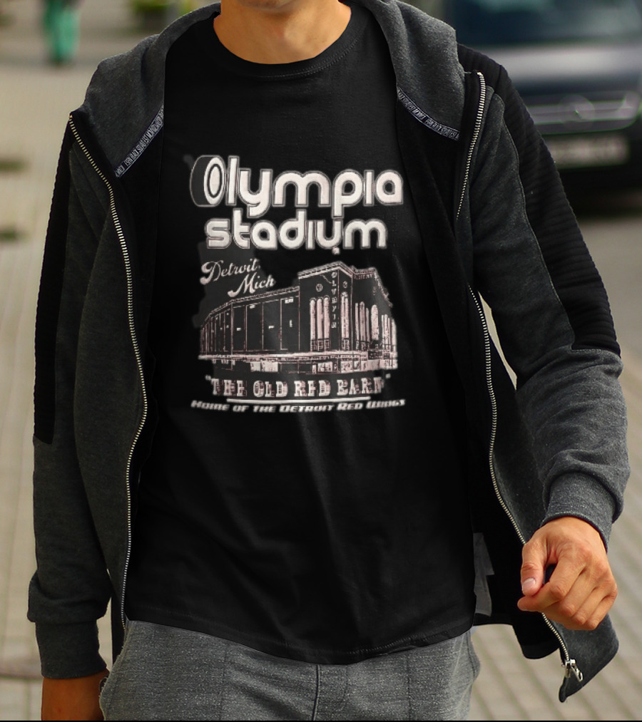 Olympia Stadium Detroit Mich The Old Red Barn Home Of The Detroit Red Wings T-Shirt