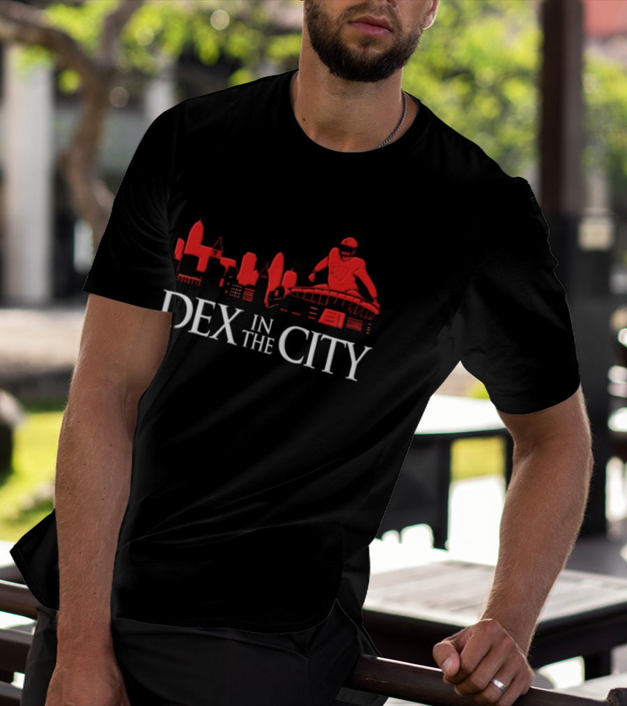 Dexter Lawrence Number 97 Dex In The City New York Giants Skyline T-Shirt