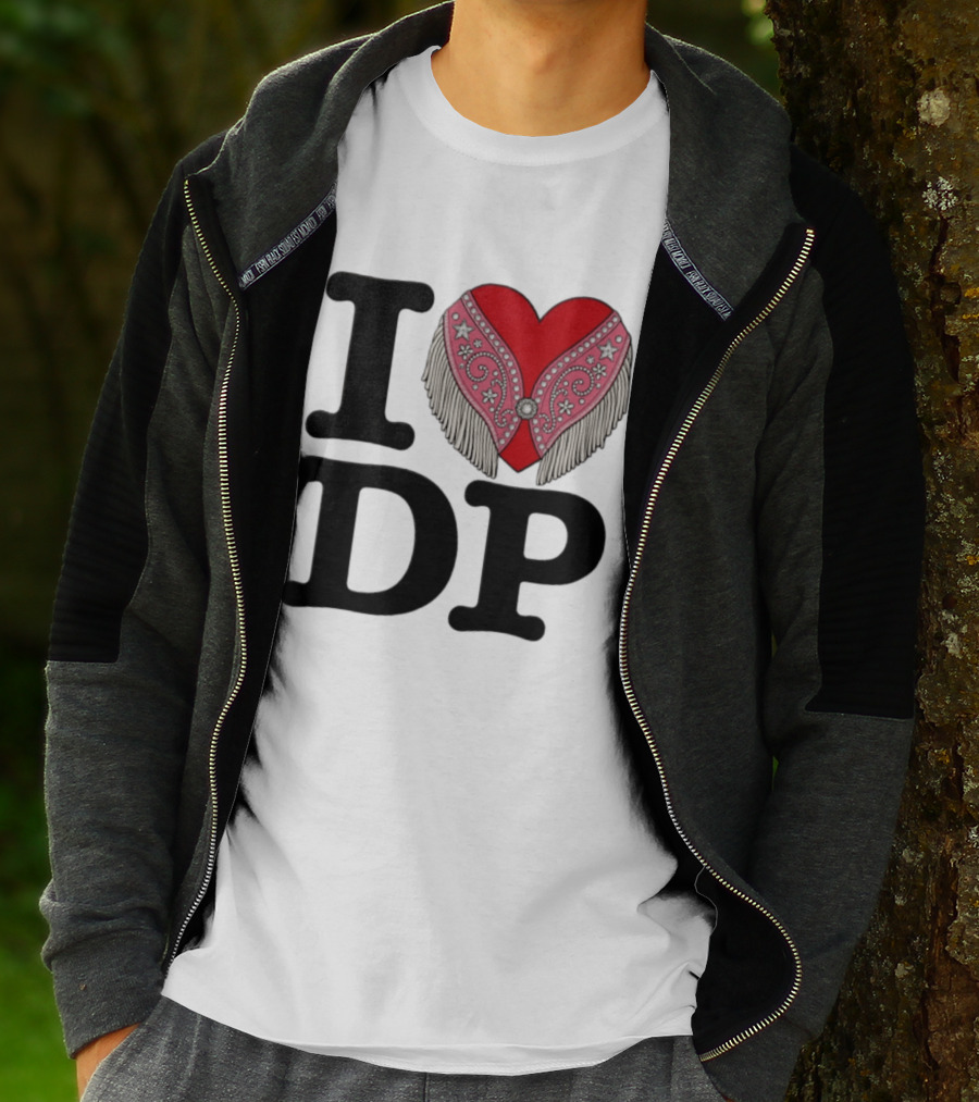 I Love DP Dolly Parton Heart Fringe Western T-Shirt