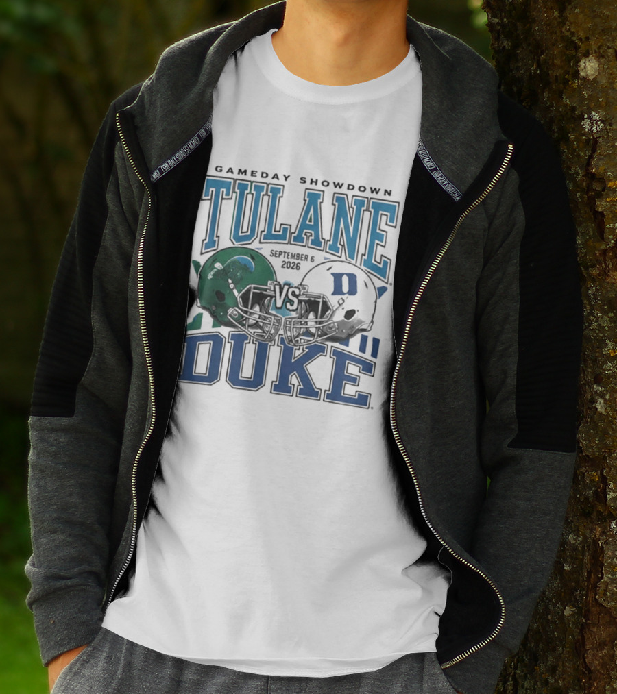 Gameday Showdown Duke Blue Devils Vs Tulane Green Wave September 6 2026 T-Shirt