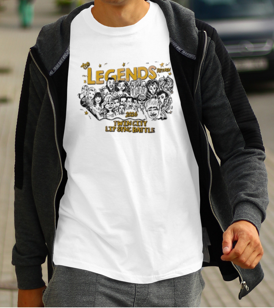 The Legends Return 2026 Twin City Lip Sync Battle Caricature Music T-Shirt