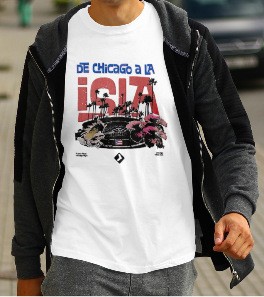 De Chicago A La Isla Puerto Rican Heritage Night White Sox 2026 T-Shirt