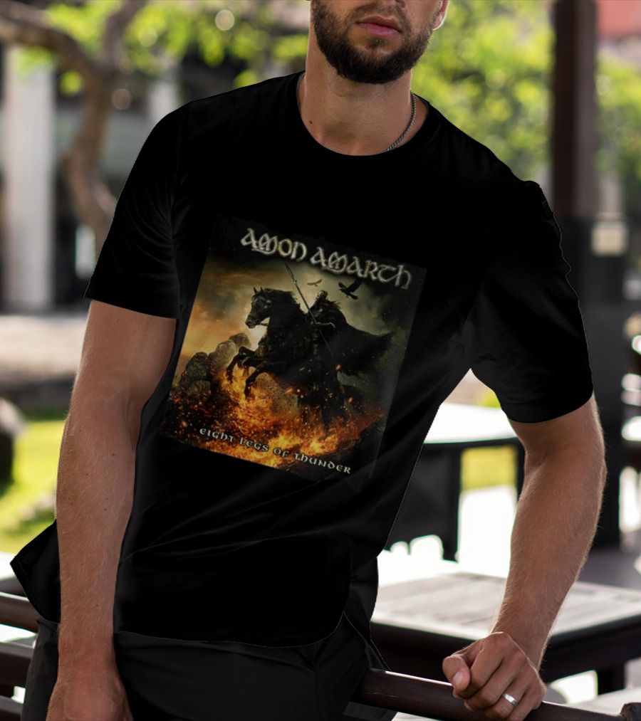 Amon Amarth Eight Legs Of Thunder New Single Viking Warrior Album Cover T-Shirt