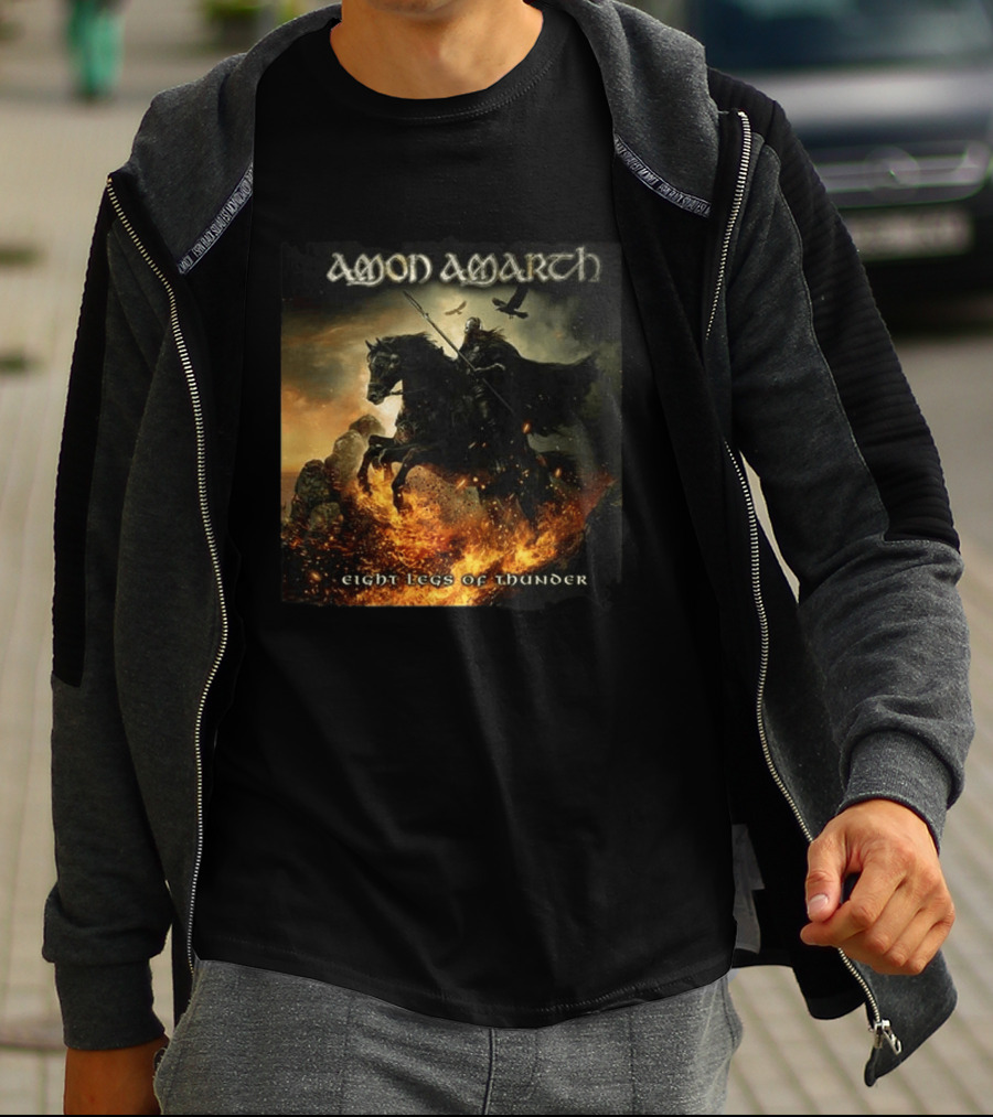 Amon Amarth Eight Legs Of Thunder New Single Viking Warrior Album Cover T-Shirt