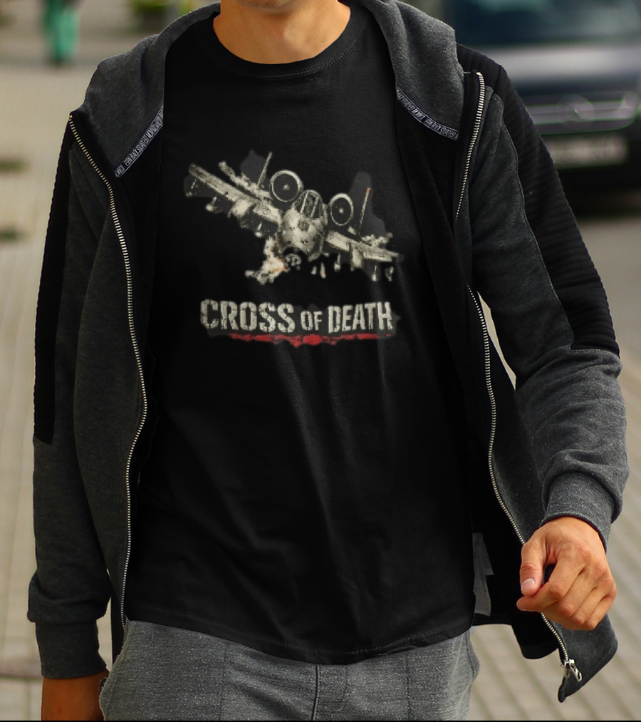 Cross Of Death A 10 Thunderbolt Warthog Aircraft Firing Cannon T-Shirt
