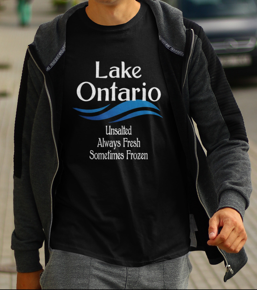 Lake Ontario Unsalted Always Fresh Sometimes Frozen Waves T-Shirt