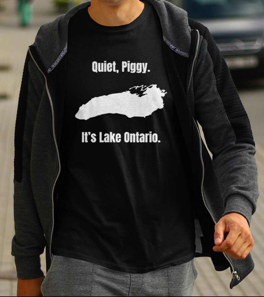 Quiet Piggy It's Lake Ontario Support Canada Map T-Shirt