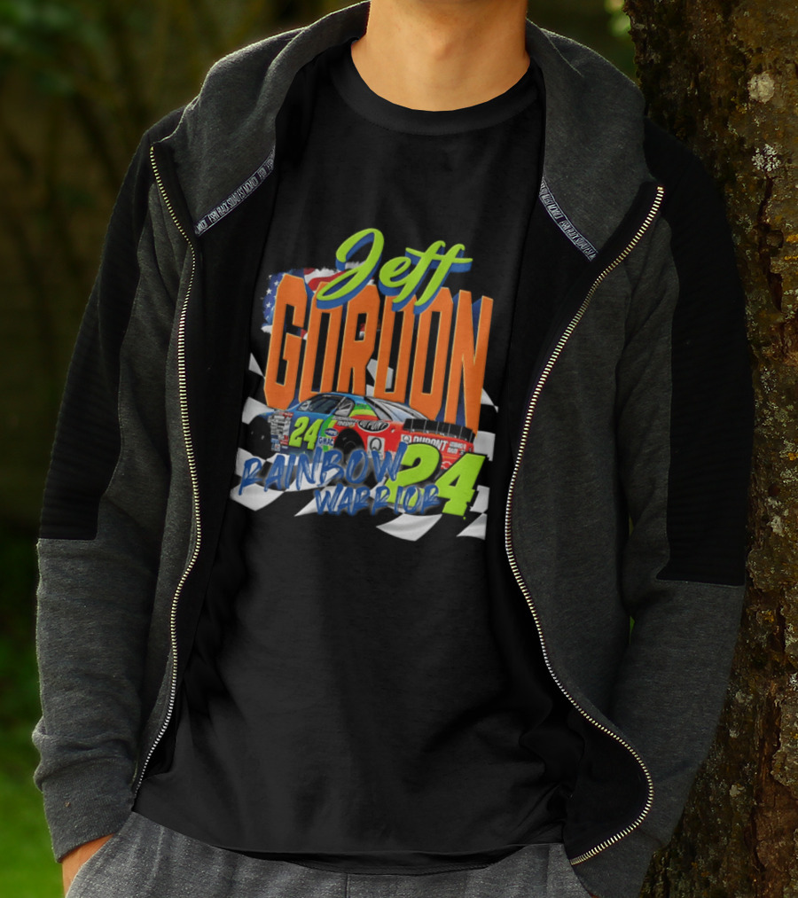 Jeff Gordon 24 Rainbow Warrior DuPont Chevrolet NASCAR Racing T-Shirt