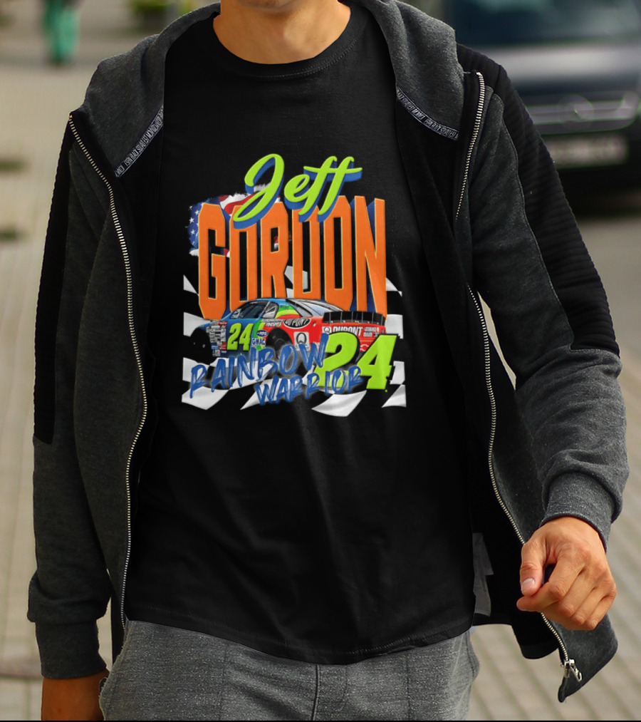 Jeff Gordon 24 Rainbow Warrior DuPont Chevrolet NASCAR Racing T-Shirt