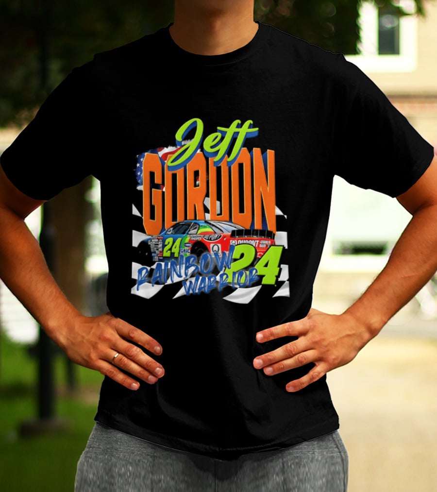 Jeff Gordon 24 Rainbow Warrior DuPont Chevrolet NASCAR Racing T-Shirt