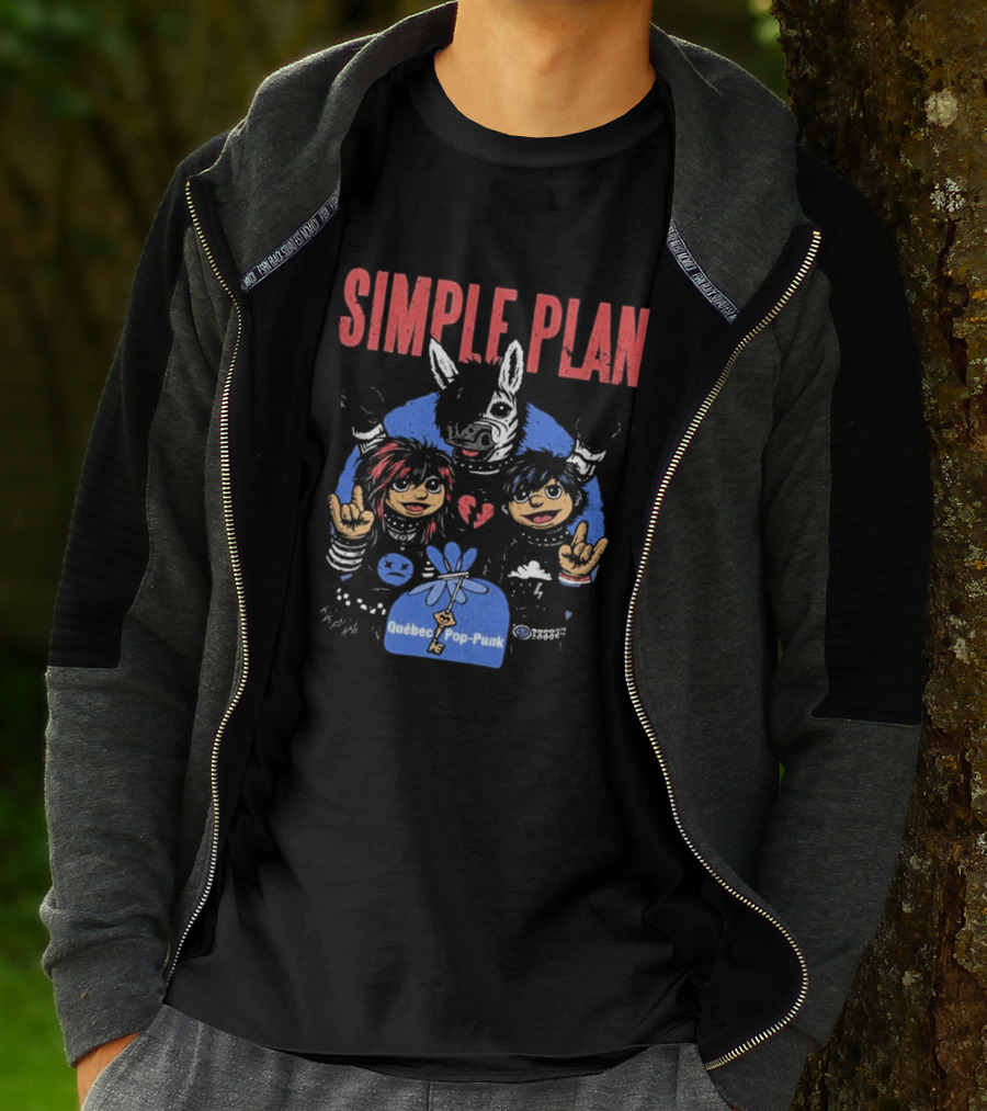 Simple Plan Quebec Pop Punk Passe Partout Mashup 2026 Black T-Shirt