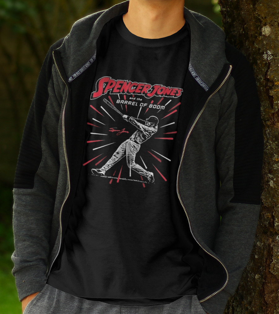 Spencer Jones And The Barrel Of Boom Baseball Player T-Shirt