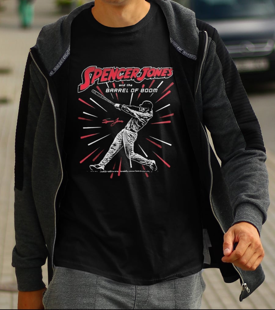 Spencer Jones And The Barrel Of Boom Baseball Player T-Shirt