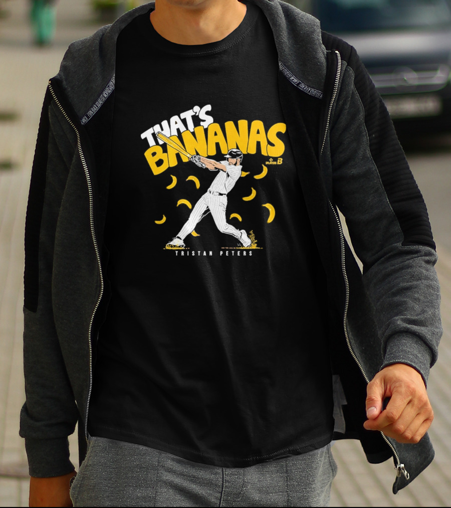 Tristan Peters That's Bananas Baseball Hitter With Bananas T-Shirt