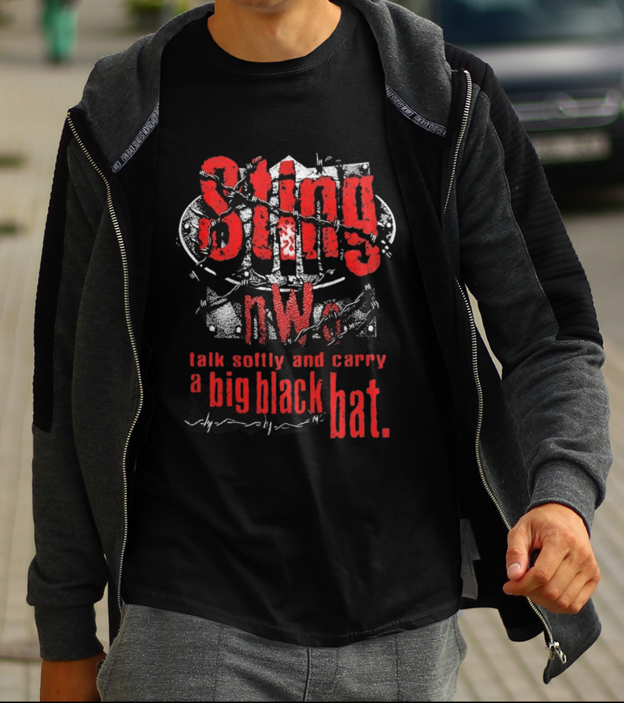 Sting NWo Talk Softly And Carry A Big Black Bat T-Shirt