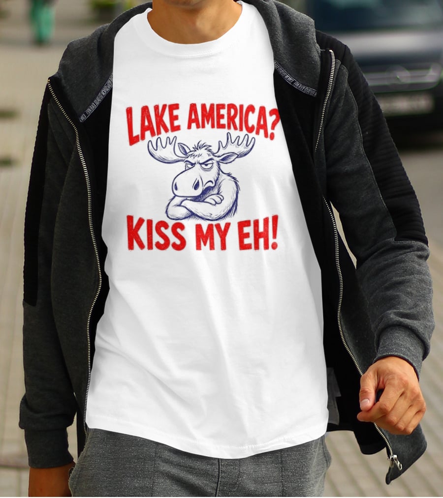 Lake America Moose Kiss My Eh Canada T-Shirt