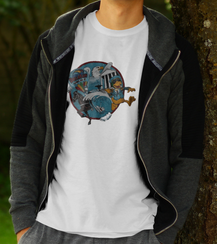 Decatur Alabama River City Cartoon Duck Horse Eagle Balloon T-Shirt