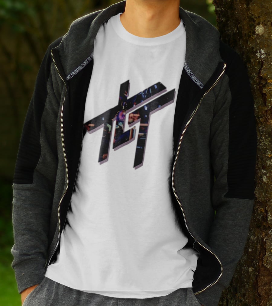 Living Tombstone Monogram Stage Lights 3D Purple Shadow T-Shirt