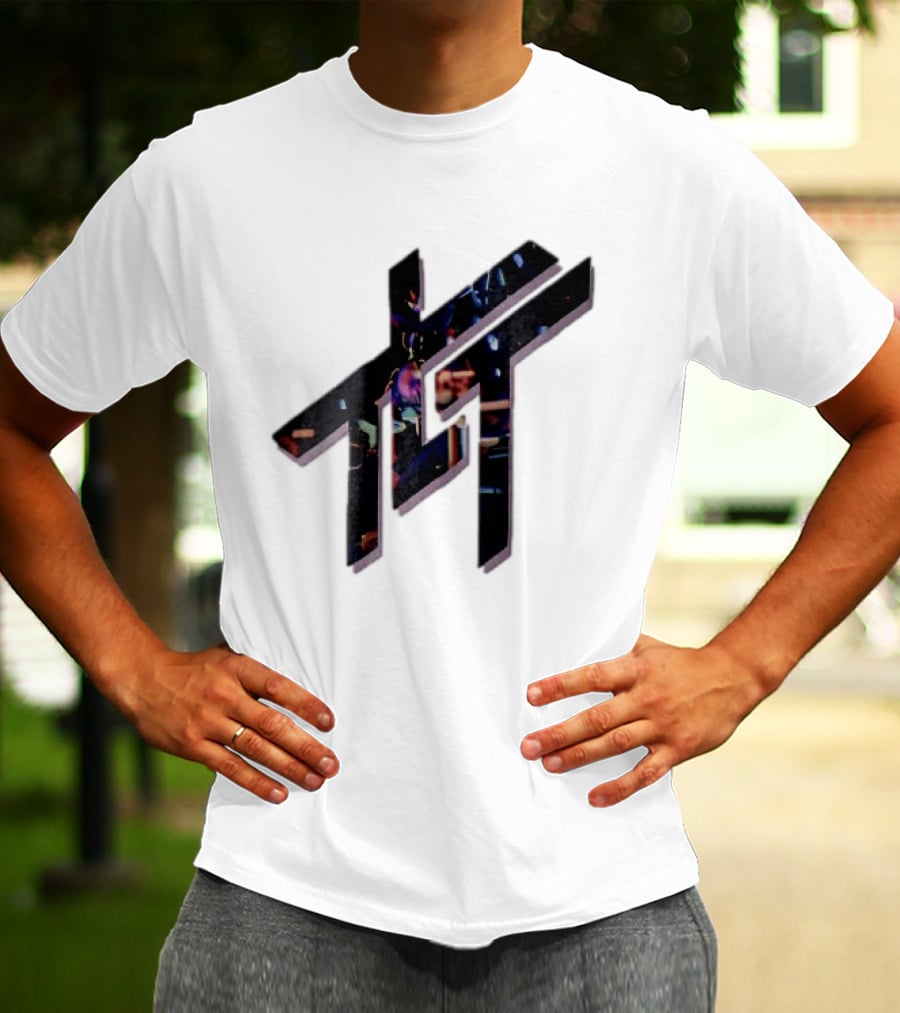 Living Tombstone Monogram Stage Lights 3D Purple Shadow T-Shirt