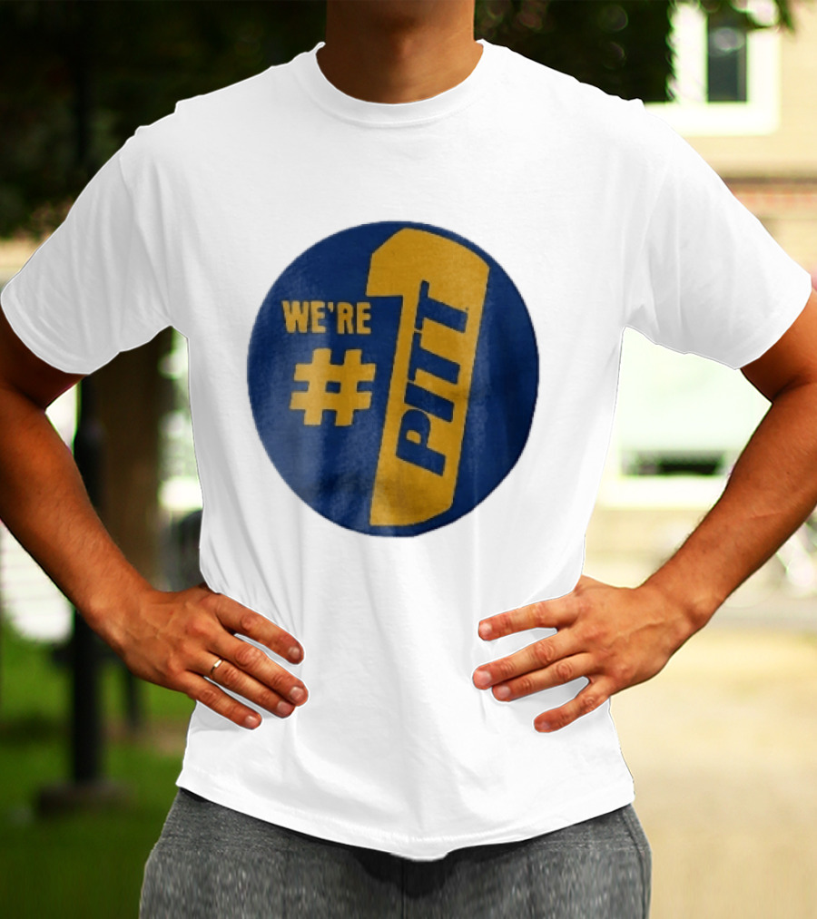Pittsburgh Panthers Were Number 1 Pitt NCAA Yellow Blue T-Shirt