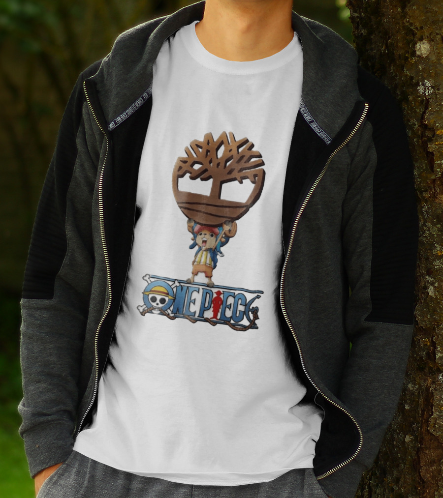 Timberland One Piece Reindeer Chopper Holding Wooden Tree T-Shirt