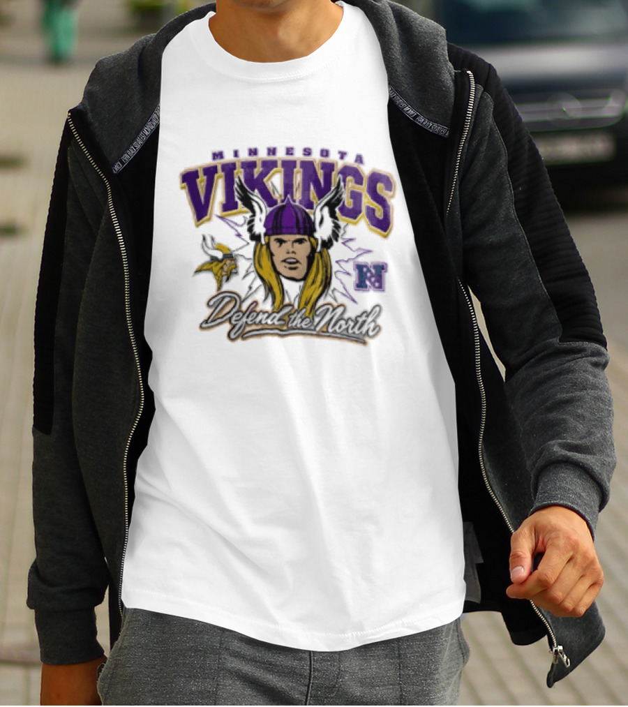 Minnesota Vikings Thor Defend The North Fan Gear T-Shirt