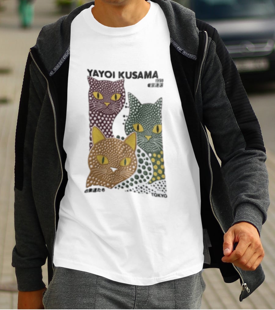 Yayoi Kusama Polka Dot Cats Tokyo T-Shirt