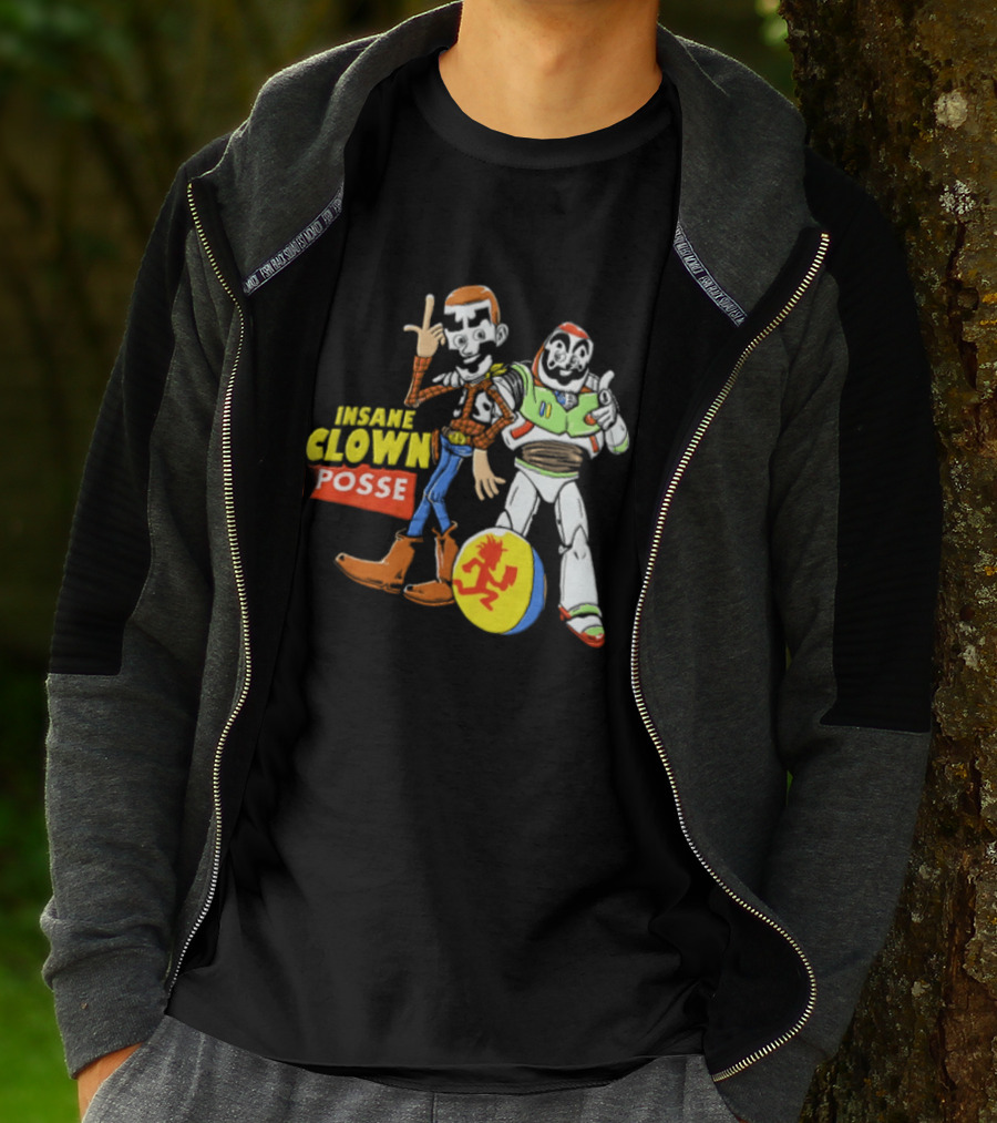 Insane Clown Posse Woody Buzz Lightyear Juggalo Pixar Ball T-Shirt