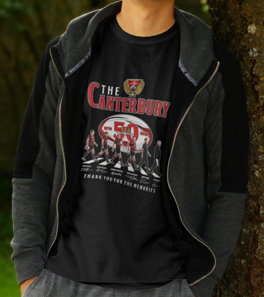 The Canterbury 50 Years 1973 2023 Thank You For The Memories Rugby Legends T-Shirt