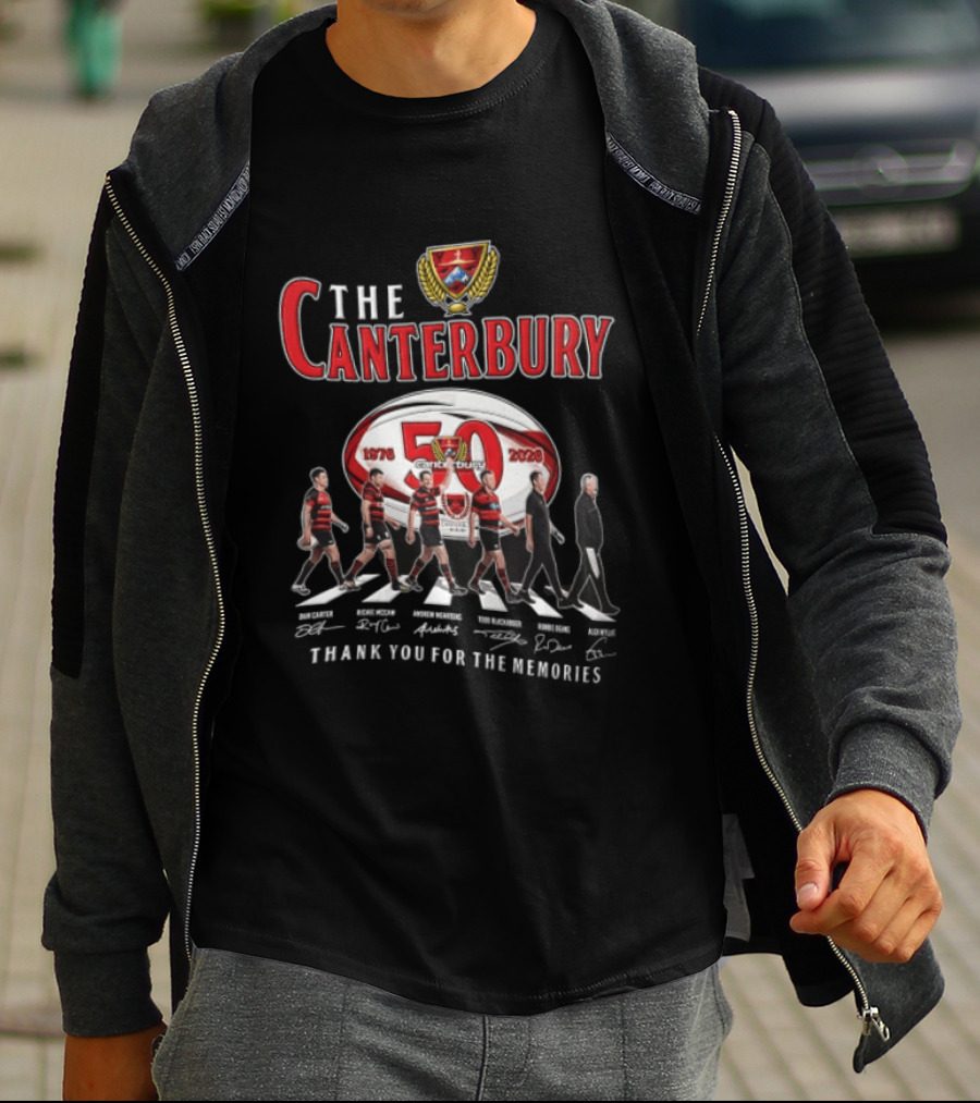 The Canterbury 50 Years 1973 2023 Thank You For The Memories Rugby Legends T-Shirt