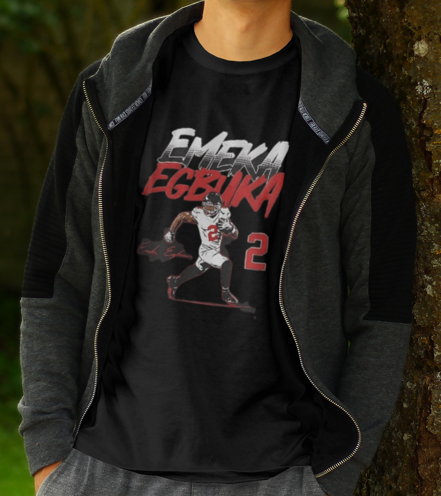 Emeka Egbuka 2 Football Player Running Action Image T-Shirt