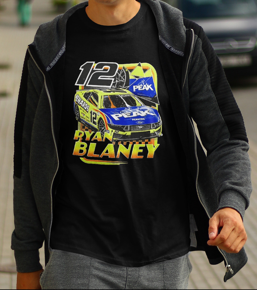 Ryan Blaney 12 Menards Car Peak Racing NASCAR T-Shirt