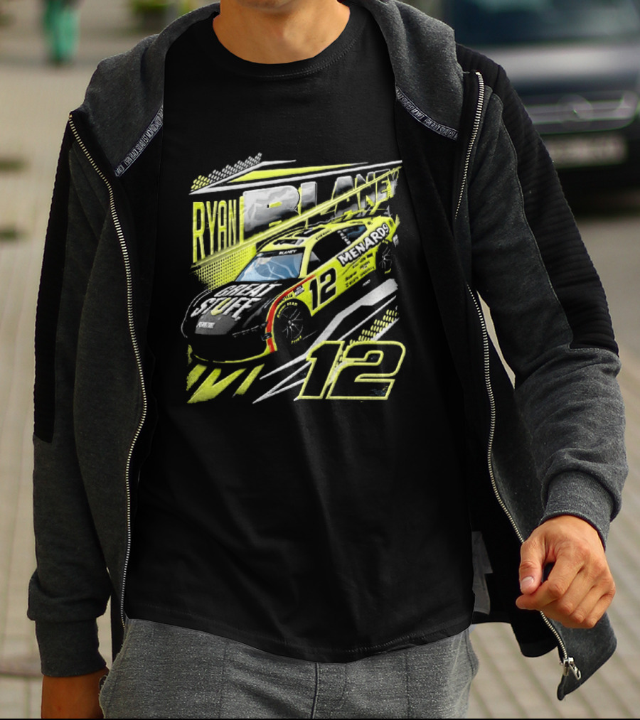 Ryan Blaney Number 12 Menards Great Stuff NASCAR Team Penske T-Shirt