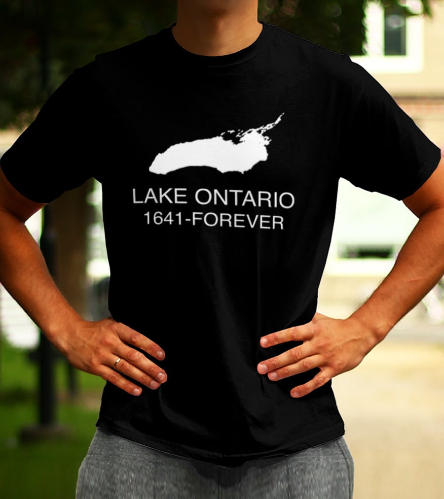 Lake Ontario 1641 Forever Geography Great Lakes Map T-Shirt