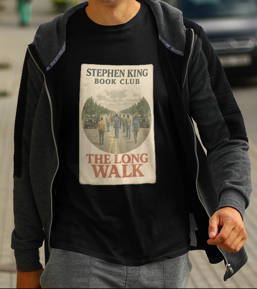 Stephen King Book Club The Long Walk Highway Military Jeeps T-Shirt