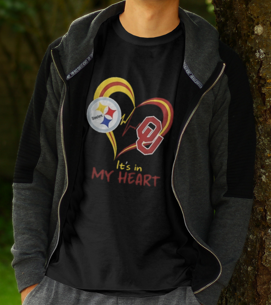 Pittsburgh Steelers Oklahoma Sooners It's In My Heart T-Shirt